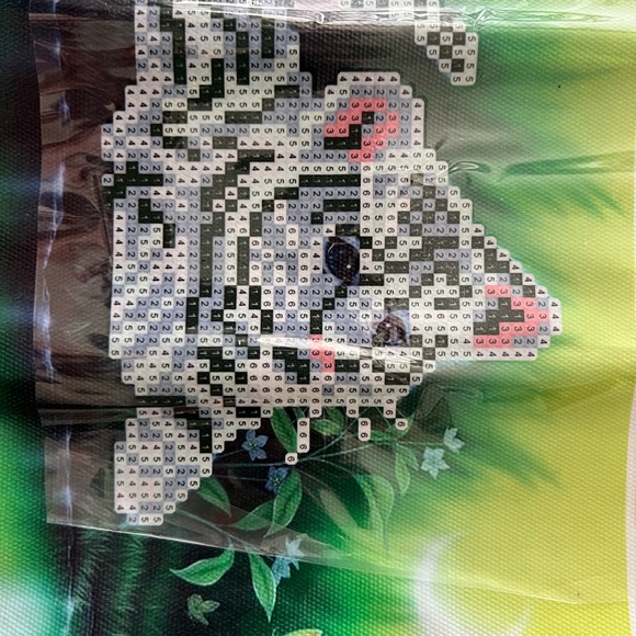 Diamond painting kit for kids white tiger - Picture 2 of 2